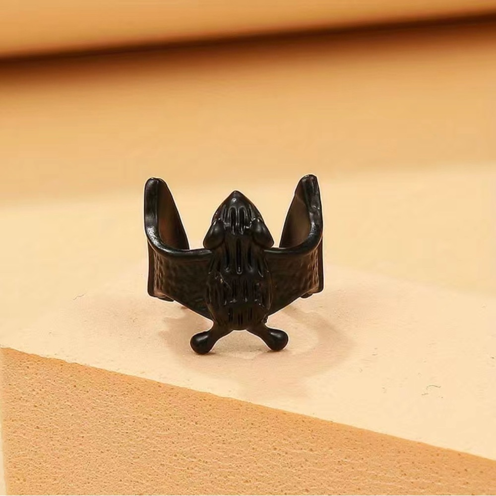 Bat Cuff  Earrings Black Gothic Punk Halloween